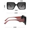 New Personalized Wide-leg Sunglasses Uv Anti-light Sunglasses Retro Trendy Square Frame Women's Sunglasses 1080