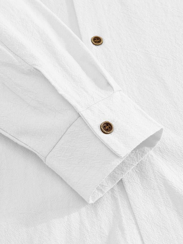 2025 Summer Linen Men's Short Sleeve & Long Sleeve Cardigan Casual Button-Down Beach Shirt