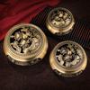 Large Antique Brass Sandalwood Incense Burner for Indoor Use - Retro Coil Design for Tea Ceremony