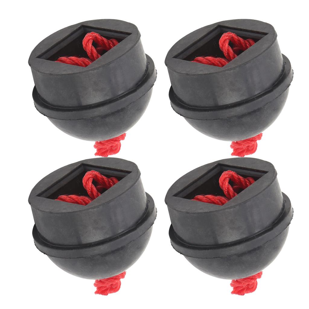 4pcs Cue Chalk Holder Pocket Rubber Billiard Pool Chalk Holders with Cord AccessoryBlack