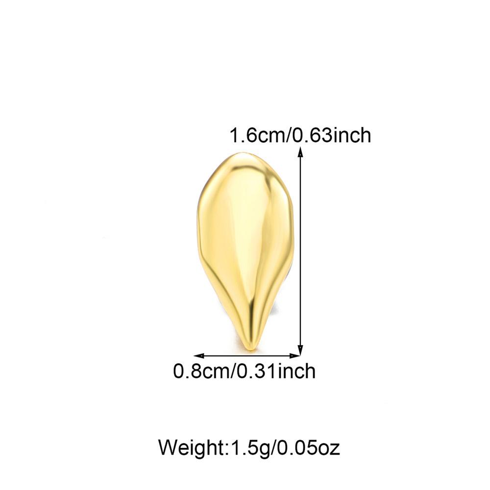 

Hip-hop Geometry Gold-plated Tip Tiger Teeth Braces Dental Grills for Women Men Vampire Fangs Halloween Stainless Steel Jewelry