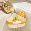 Suction Cup Sink Corner Rack Drain Basket Household Fruit Washing Filter Basket Kitchen Triangular Sink Strainer for Food Waste