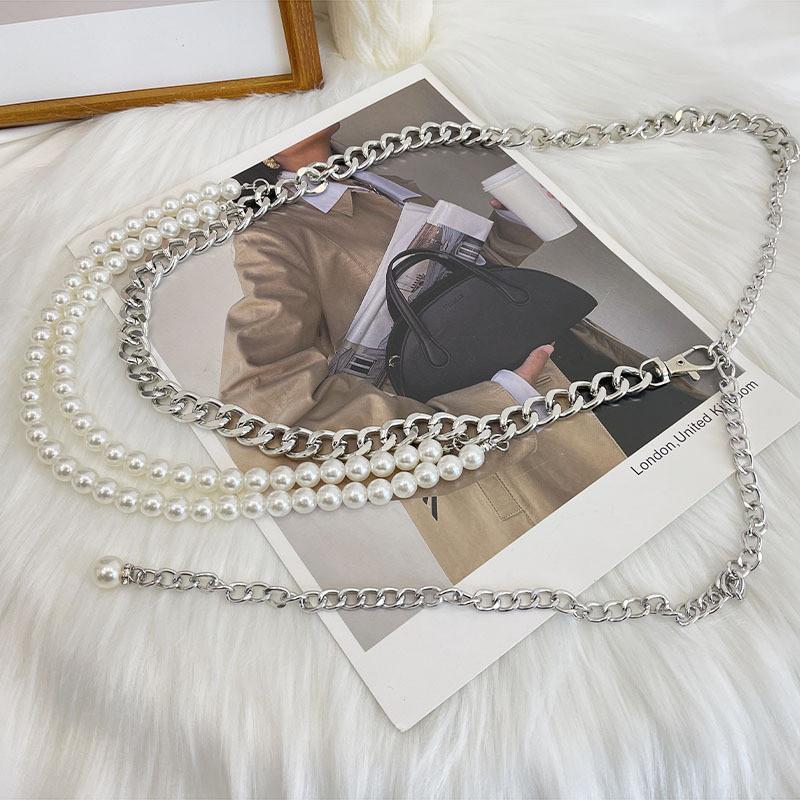 Elegant Silver Chain Waist Belt For Women Perfect For Dresses And Sweaters