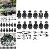 Moc Military Building Block Set Black Swat Jeep With Small Granule Assembly Toy Bag Pieces)