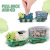12Pcs Dinosaur Truck Toy, Mini Dinosaur Transport Car Carrier Trains Set Pull Back Monster Trucks for Boys Girls Toddlers Birthday Christmas Toy Gift