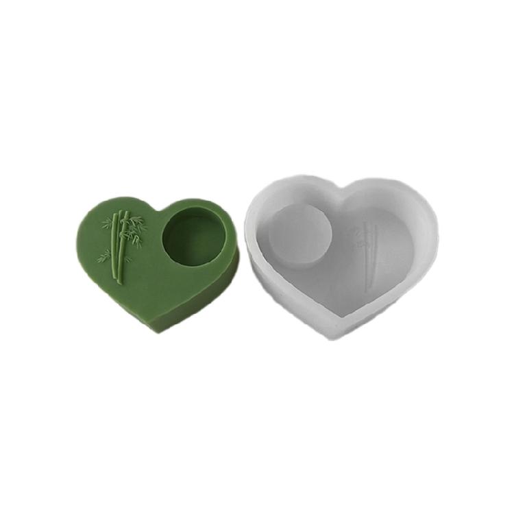 Candle Base Epoxy Moulds Personalized Candle Holder Molds Heart Shaped Ornament 1