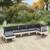 Day and Night - Day and Night Garden Furniture 8 Pieces with White Pine Wood Cushions