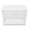Clear   Display Case Plastic Display Box for Collectibles Doll Home Storage Organizing Toys Wood Base 14.3x8.7 .7in