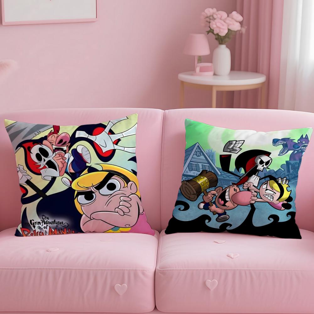 B-Billy & Mandy'sAdventure Cushion Cover Comfortable Reversible Pillow Cover Ideal for Car Sofa Bedroom & Beyond