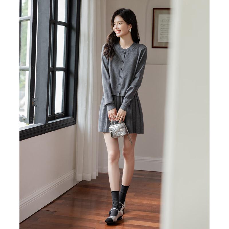 Mocana Women's Fashion Knitted Cardigan & Short Dress Set