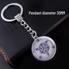 Naruto Sharingan Time Gem Silver Keychain Ornament