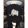 European Size Summer Men's Fashion Graphic Short-Sleeve Letter Print T-Shirt