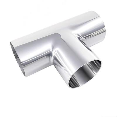 19/25/32/38/45/51/57mm Tipo T Unión Sanitaria Tubería Diámetro Exterior Soldadura a Tope Codo de 3 Vías Accesorios Pulido Acero Inoxidable 304