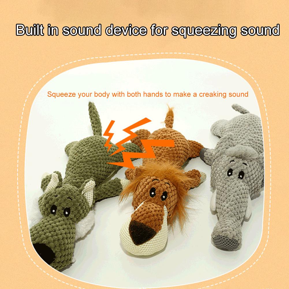 Pet Dog Toy Cute Plush Squeak Stuffed Toys Cartoon Puppy Dog Toy Puppy Teething Chewing Pet Dog Chew Squeak Toy Dog Accessories