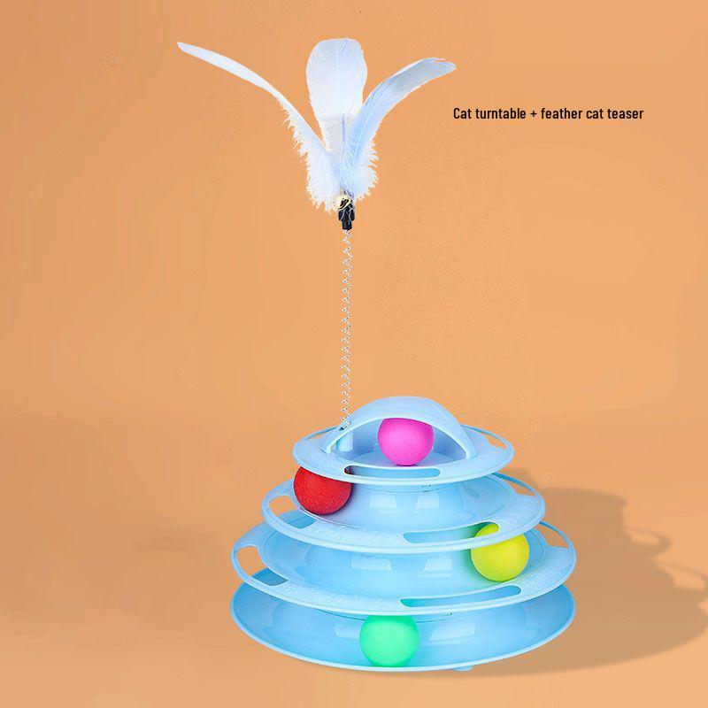 

Игрушка Cat Turntable: Саморазвлечение и снятие скуки Трекбол с дразнилкой - Идеальные товары для домашних животных для игривых кошек