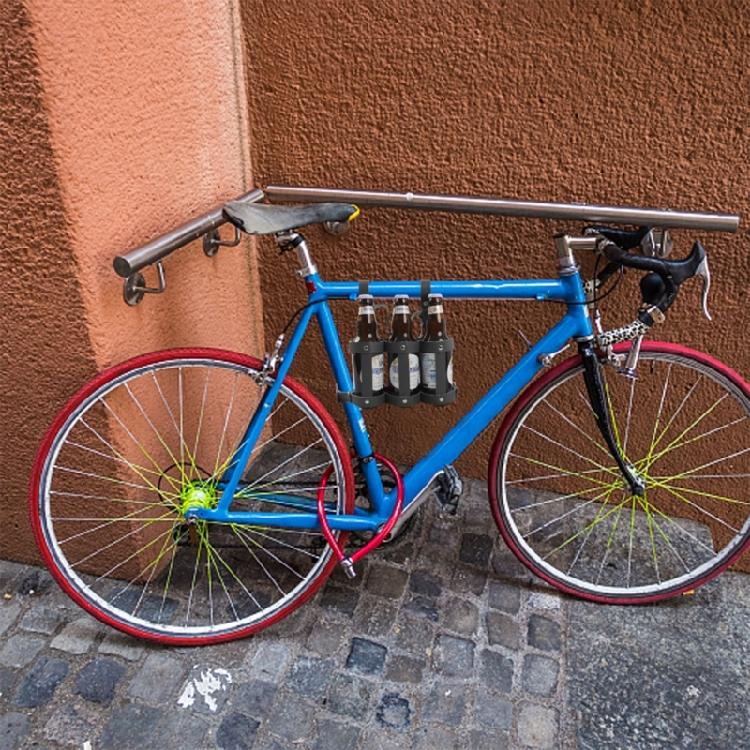 Bike Beer Bottle Carrier with Handle Folding Bottle Carring Bag Holds 6 Bottles