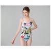 Siamese Beauty Print Sexy Leaky Back Racing Sports Tight-fitting Waist To Show Slimming Large Size Swimming Pool Hot Suit