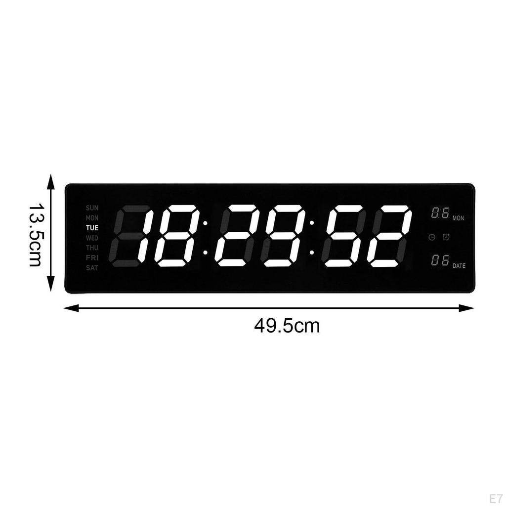 Desk Digital Clock with Date LED Desktop Alarm for Hall Beside Bedroom Green