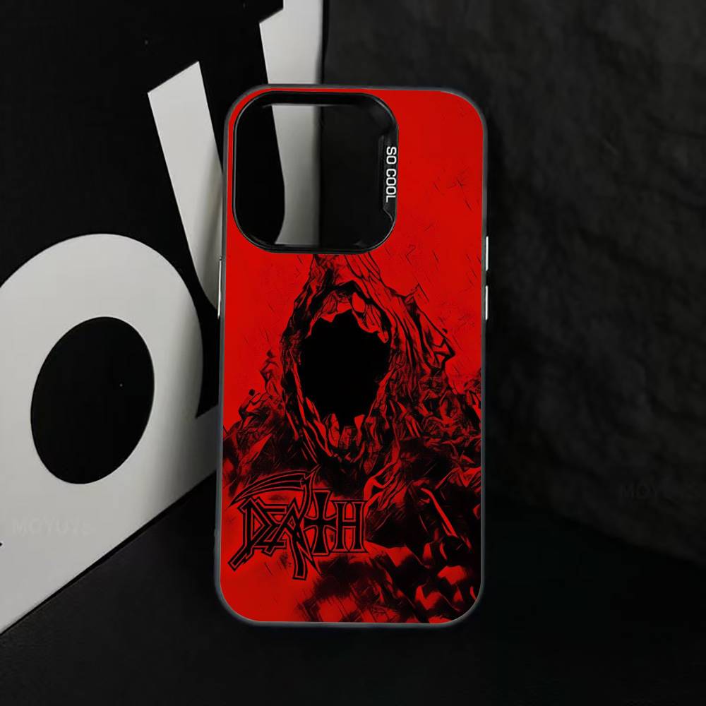 

M-Metal B-Band D-Death Phone Case For iPhone 17,16,15,14,13,12,11 Plus,Pro Max,XS,Colorful Silver Phone case Funda Cover iPhone12PROMAX