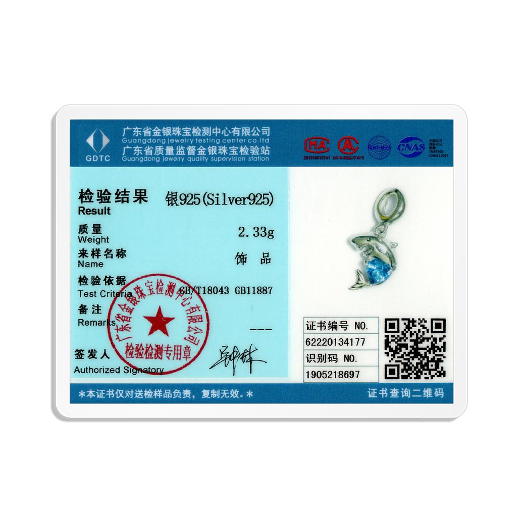Genuine 925 Sterling Silver Blue Sea World Shark Embrace Love Heart Dolphin Collection Charms Love Pendant Fit for Charm Bracelet Beads