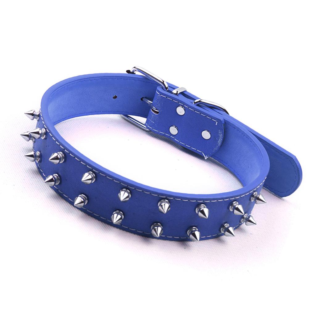 Collare Punk per Cani con Borchie in Pelle PU Collare Borchiato e Punteggiato per Cani Rivetti Collare per Animali Domestici per Cani di Taglia Media-Grande