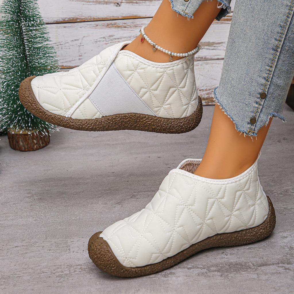 Women's high-top cotton shoes, soft-soled, anti-slip, fleece, thickened, lightweight, one-foot casual and warm cotton boots