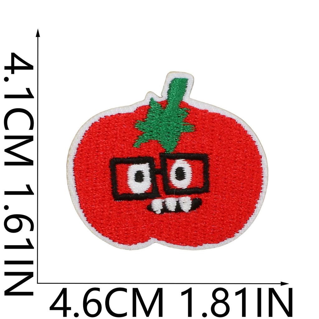 Orange Banana Embroidery Cloth Sticker Rose Patch Sticker Clothes Decoration Cute Cartoon Fruit Cloth Sticker Computer Embroidery Label