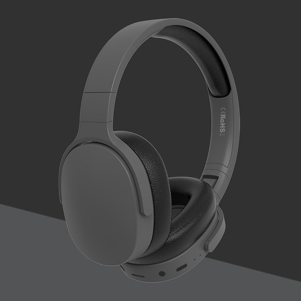 

Складні бездротові Bluetooth 5.3 навушники 3D стерео гарнітура шумозаглушення музичні ігрові навушники з мікрофоном сірий