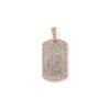 European and American Hip-hop Men's Alloy Square Hang Tag Ins Wind Full Diamond Shield Pendant Versatile Sweater Chain