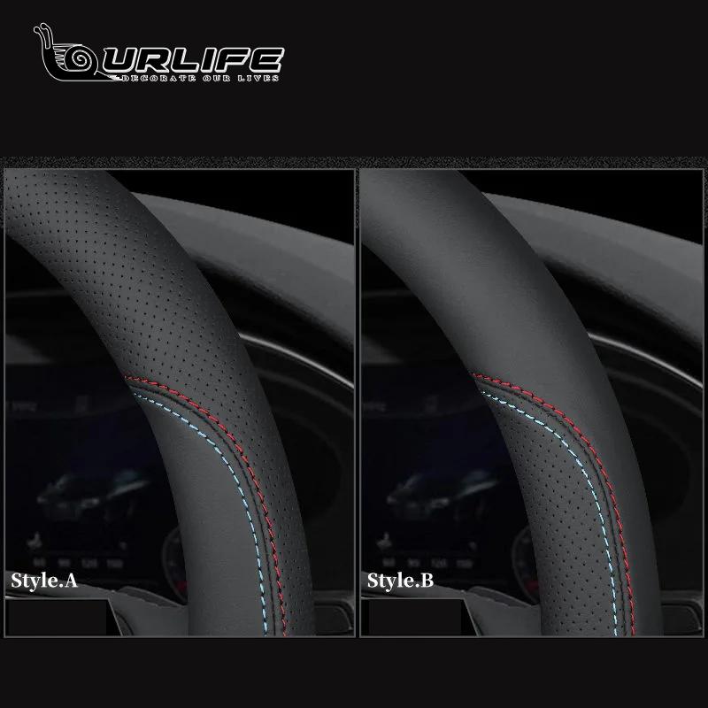 For Volvo XC90 2015- Steering Wheel Cover Leather The Steering Wheel Cover Auto Car Wheel Cover Car