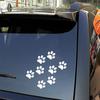 Autoaufkleber mit Katzenpfotenabdruck, kreativer 3D-Tierfußabdruck, Sonnenschutz, wasserdicht, Autotür-/Fensteraufkleber, Außenzubehör