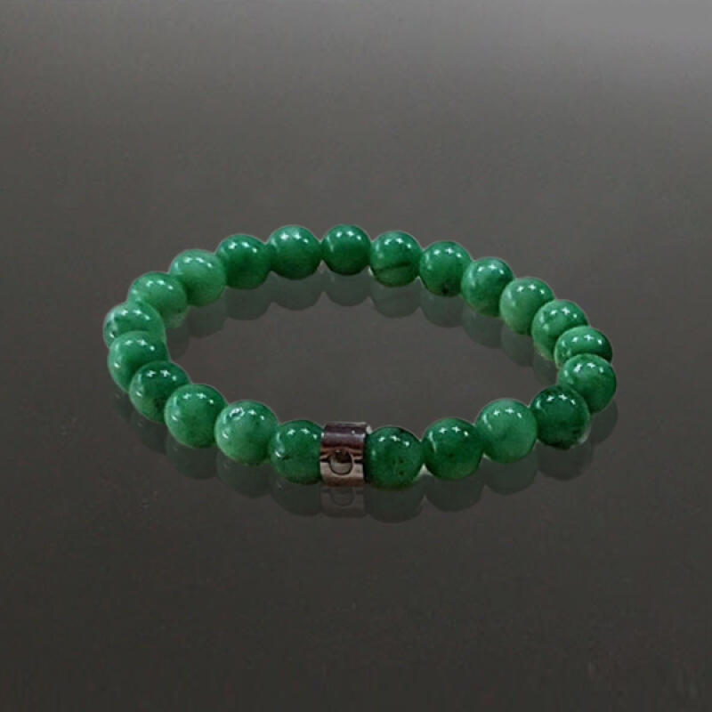 

Jade 1 Natural Stone Germanium Health Bracelet 3. Jade Dark Green