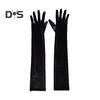 1 Pair Bride Wedding Gloves Golden Velvet Anti-slip Five Fingers Retro Pure Color Dance Ball Banquet Cocktail Party Ball Lady Gloves