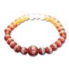 [Hotokudo] Bracciale, Incisione del Sutra del Cuore, Agata, Rosso Degradato