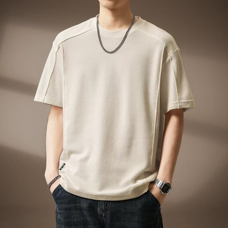 Men's Premium Textured Solid T-Shirt