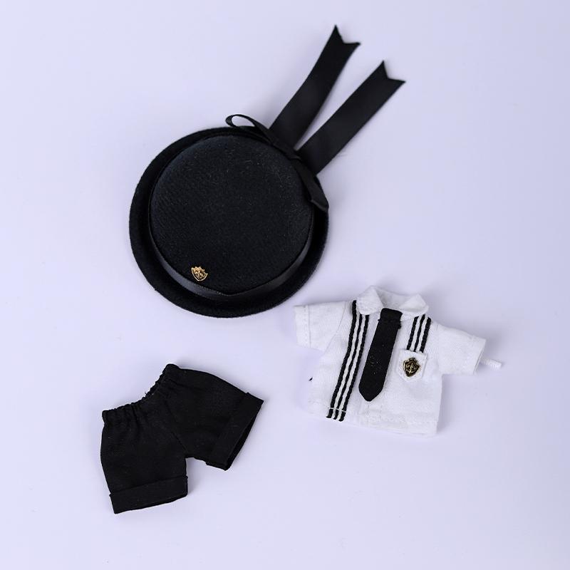 OB11 Doll Baby Clothes Simple Kindergarten Suit Black Suit For Ob11 1/12 Doll Outfit Daily Casual Accessories For Children Diy