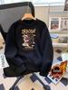 Men's 2025 Winter Trendy American Round Neck Plus Velvet Thick Hoodie – High Street Style Loose Fit Pullover