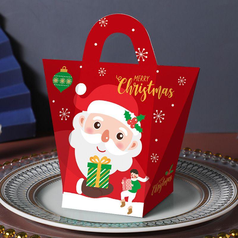 Stylish 5ps Christmas Handbag Design Party Paper Candy Gift Box