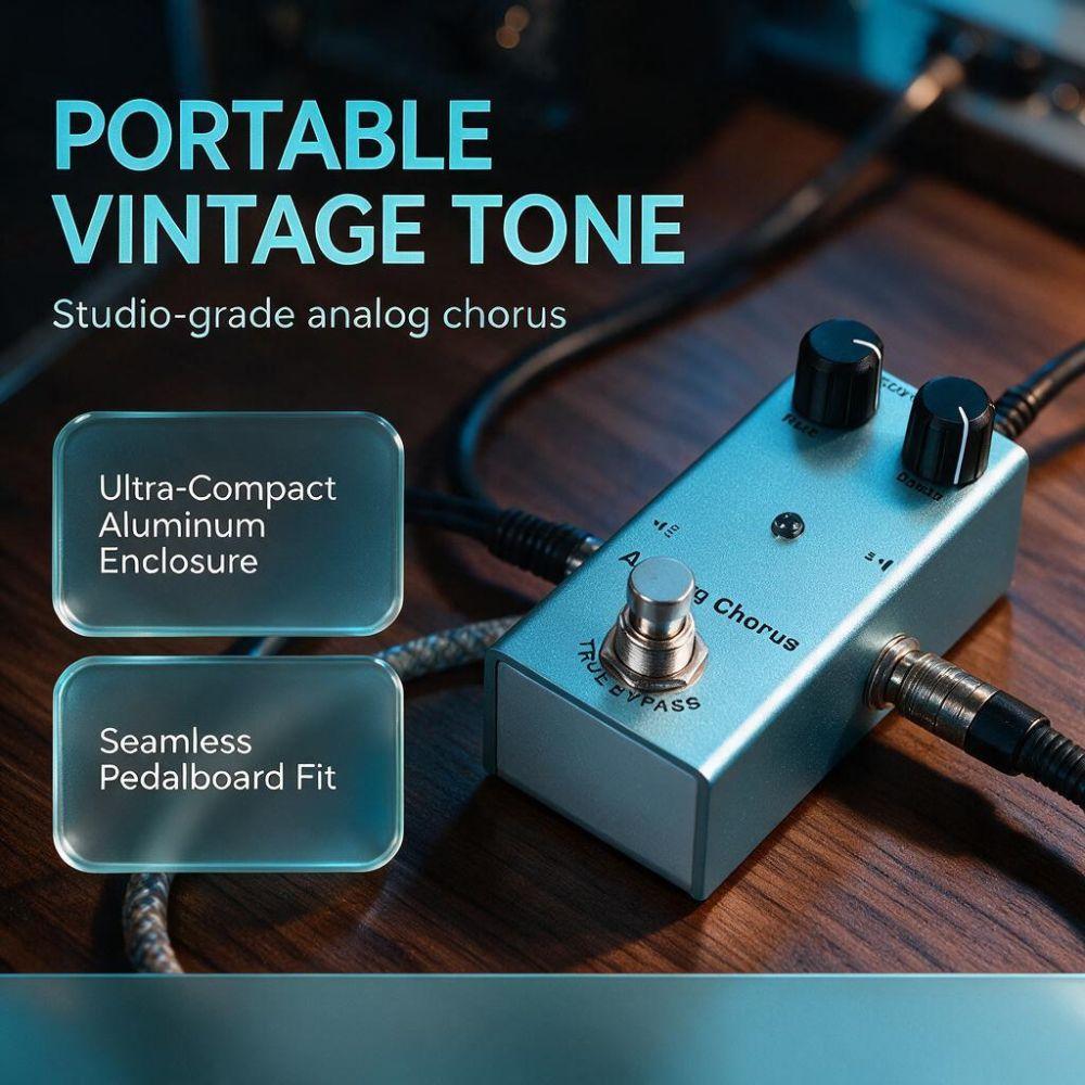 Low Noise Analog Chorus Pedal DC 9V Power Mini Effect Pedal Guitarists
