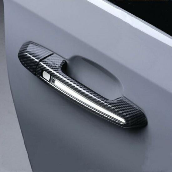 For Cadillac ATS XTS CT6 XT4 XT5 XT6 Carbon Fiber Outer Door Handle Trim Cover*8