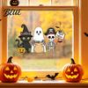 Halloween Window Cling Static Glass Sticker No Residue Reusable Clings Festive Sticker Decal with Dwarf Wizards Black Cats Ghosts Skeletons Pattern