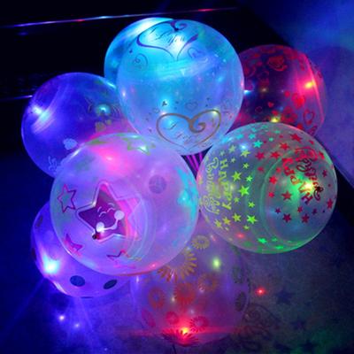 1pc Luminous Latex Balloon 12-inch LED Decorative Balloon for Evening Party Christmas New Year