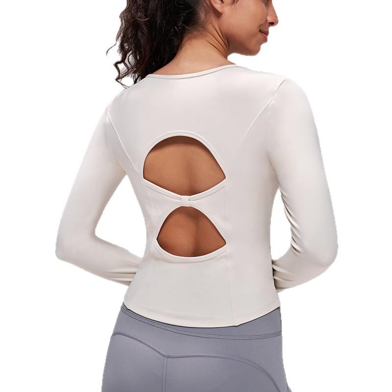 Damen Slim Fit Langarm Yoga Top - Herbst Winter Kollektion