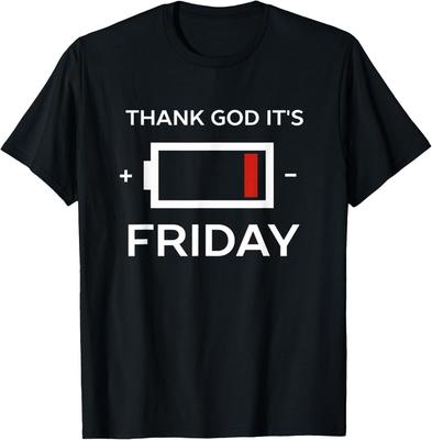 Lustiges Freitag Niedriger Batteriestand Geschenk T-Shirt Unisex T-Shirt