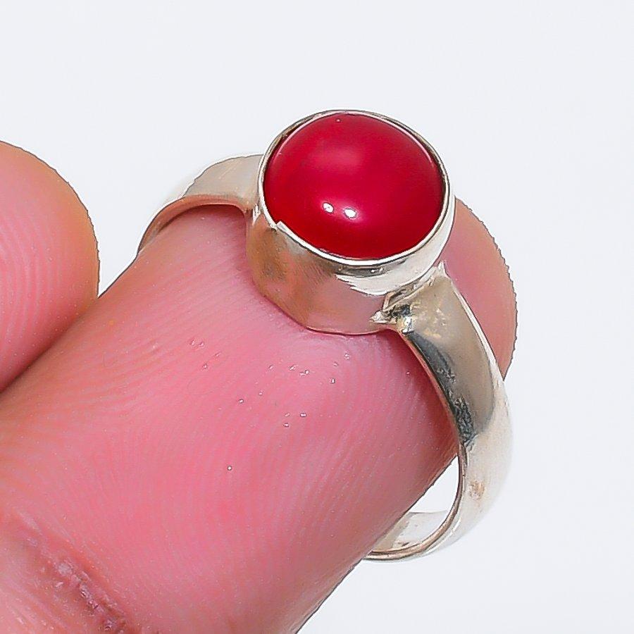 Natural Carnelian Gemstone Handmade 925 Sterling Silver Jewelry Ring Size 7 ZS-1733