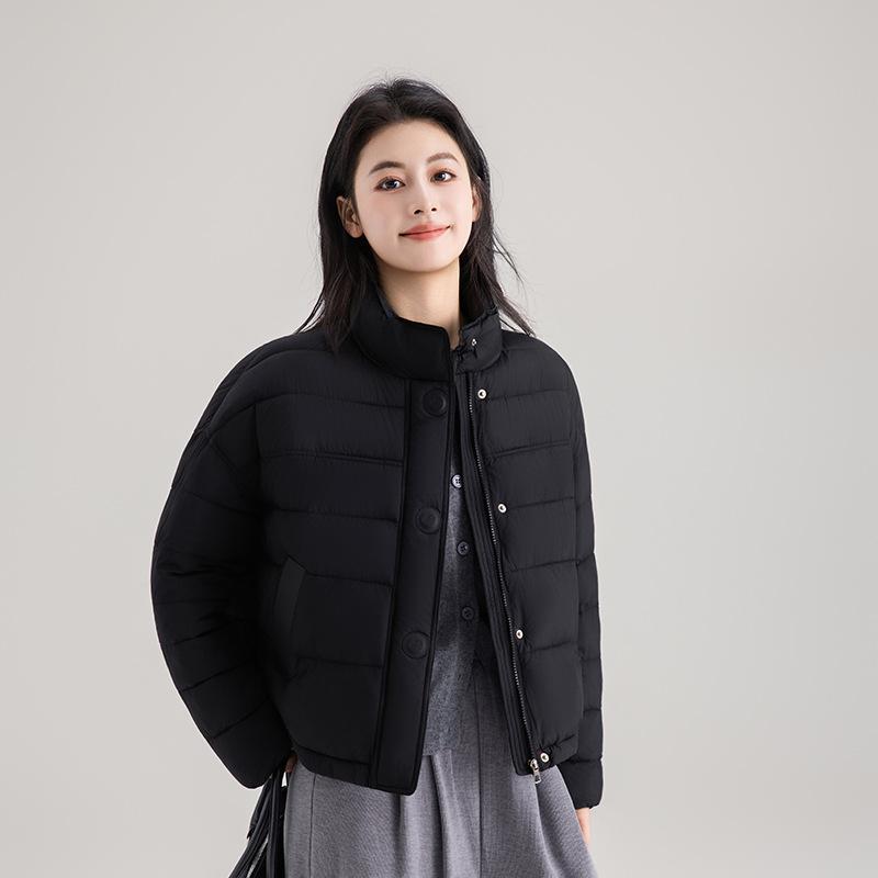 Padded-padded Clothes, Women's Autumn and Winter Ribs, Padded Cotton, Light and Small Padded Jackets, Solid-color Jackets