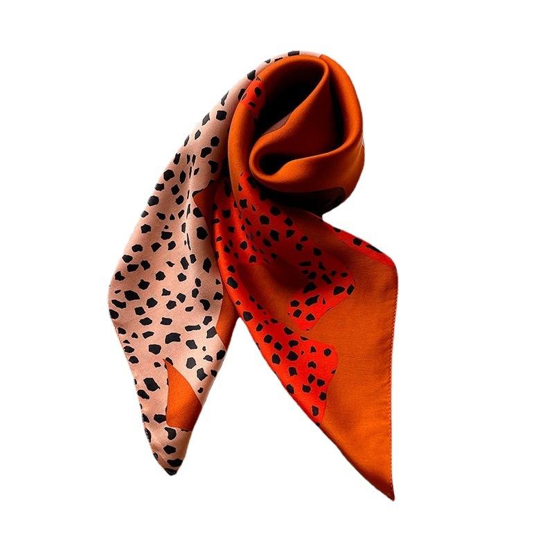 New 71 Silk Small Square Scarf Women's Silk Scarf Korean Version Printed Mulberry Silk Decorative Scarf Autumn and Winter Warm Scarf Scarf Scarf