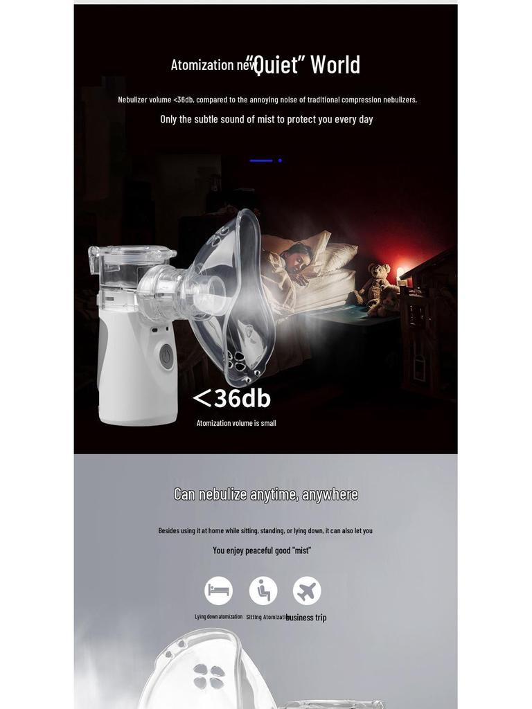 Portable Ultrasonic Handheld Nebulizer for Adults & Children