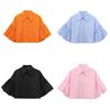 Classic Polyester Blouse With Bubble Sleeves For Women Spring Fashion