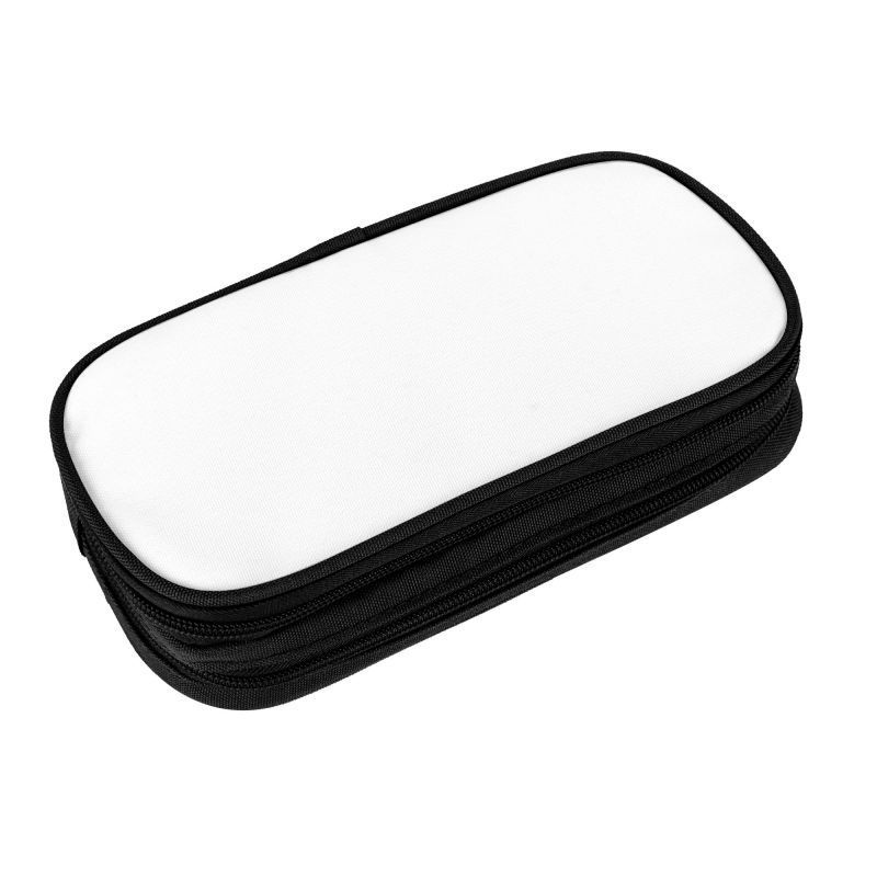 Digital Printing Diy Black Primary And Secondary School Student Stationery Pencil Case Double-Layer Stationery Case Storage Bag Pencil Case Double layer pencil case